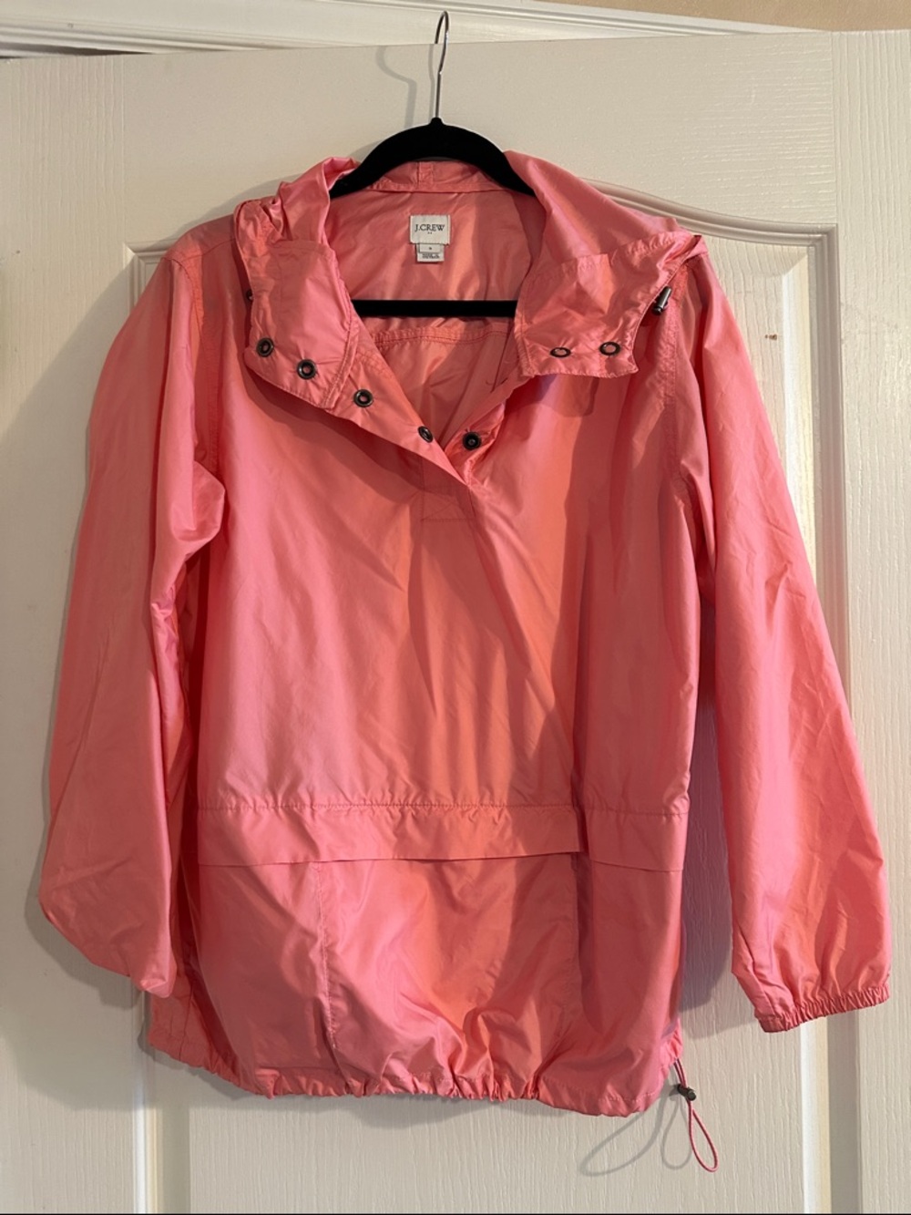J Crew factory pullover windbreaker jacket hooded with kangaroo pocket women's S